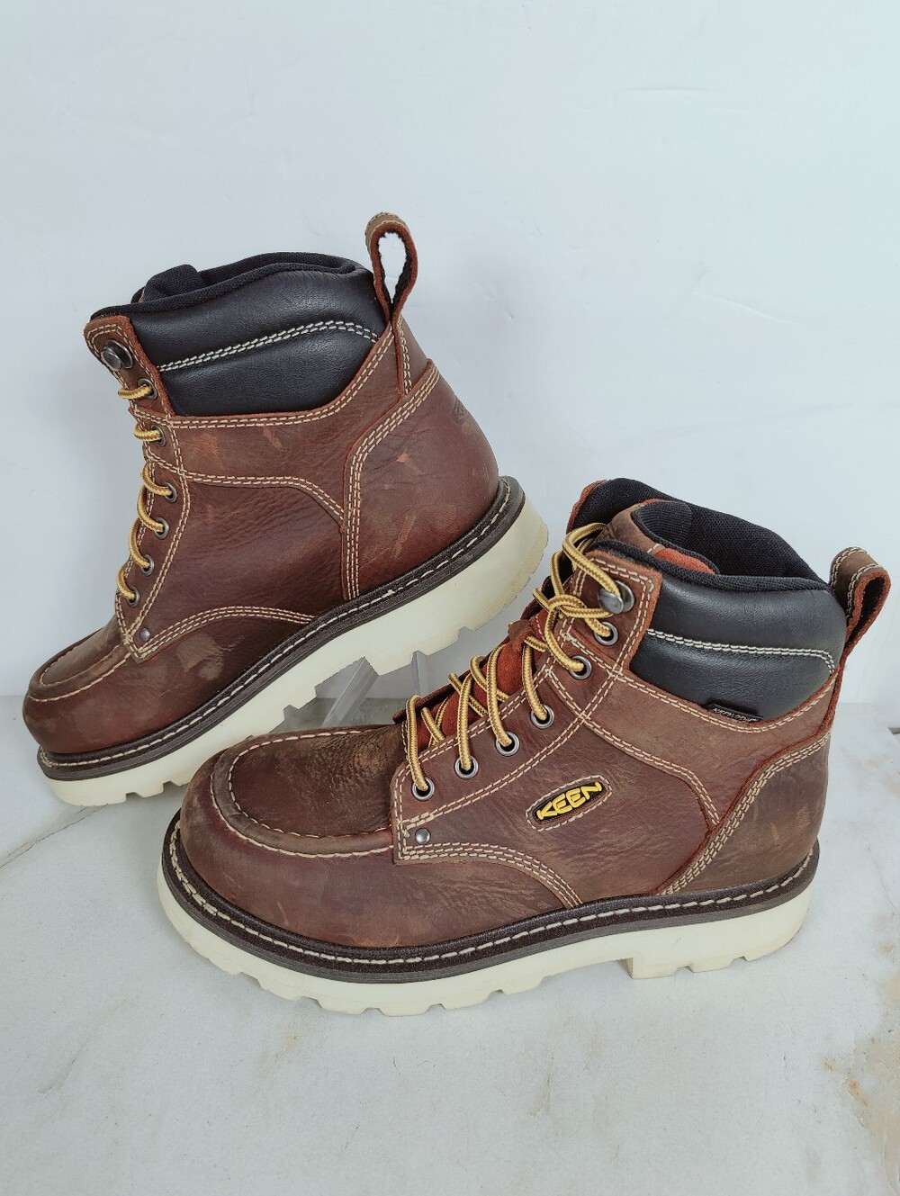 Keen Utility Men's Cincinnati 6" Waterproof Work Boots, Brown, Sz 8EE